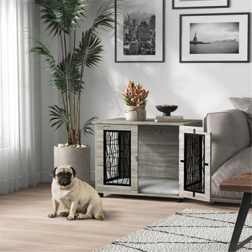 Charming Dog House - Stylish and Cozy Shelter for Your Furry Friend | Grey Color