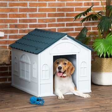 Traditional Dog House - Timeless Design for Your Pet’s Comfort | White Color