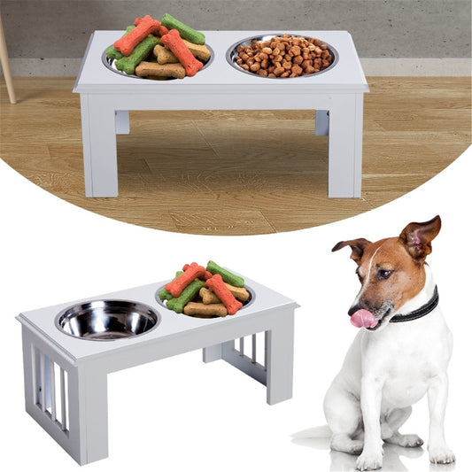 Dog bowls /Pet Feeding Storage - White Color